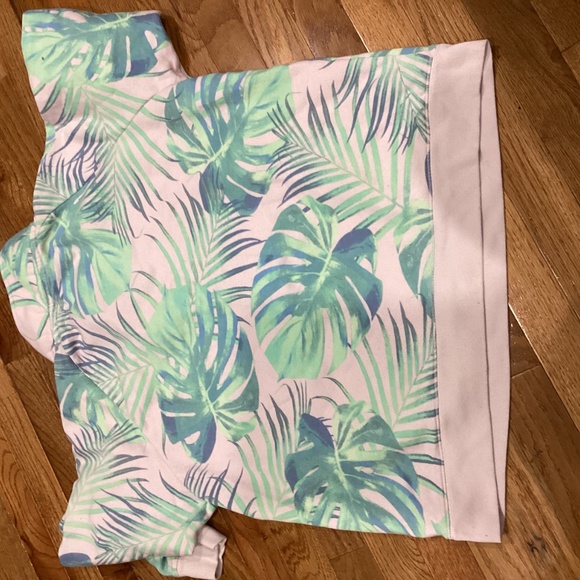 Victoria’s Secret VS Love Pink 86 Palm Tree Half Zip Sweatshirt size Large - Picture 2 of 3